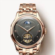 LOBINNI Watch Men Seagull Automatic Mechanical Movement Luxury Brand Men's Watches Moon Phase Sapphire relogio L12025 2024 - купить недорого
