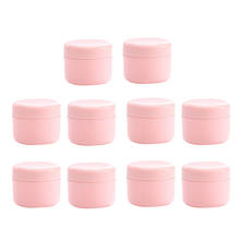 Frascos vacíos con tapas, recipiente de plástico rellenable sin BPA para crema facial, frascos de plástico transparente coloridos con tapa para cosméticos, 10 Uds. 2024 - compra barato