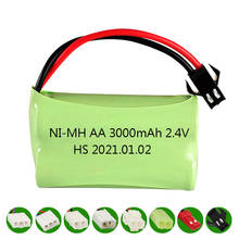 2.4V 3000mAh NI-MH Battery For RC Electric Toy Electric Tool RC toys cars boat gun accessories 2.4V NiMH AA Battery Pack M model 2024 - buy cheap