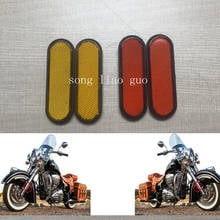 Motorcycle Universal Amber & Yellow Front Fork Leg Reflectors Sticker fit for Harley Honda Yamaha Suzuki Triumph 2024 - buy cheap