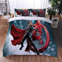 Disney-juego de ropa de cama de Capitán América para niños, edredón Individual Doble, funda de almohada de Los Vengadores, Spiderman, regalo para niños 2024 - compra barato