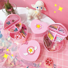 Cartoon Anime Card Captor Sakura Action Figure Printed PVC Magic Wand Stars Wing Heart Shape Mini Girls Jewelry Storage Box Toy 2024 - buy cheap