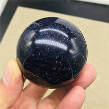 Bola de cristal de quartzo, chakra reiki, esfera de areia azul natural, decoração de casa 2024 - compre barato