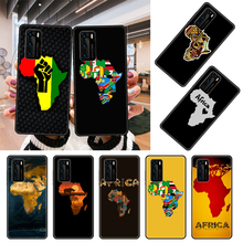 Phone Case For Huawei P20 P30 P40 P Smart Z 2019 P10 Mate 30 10 20 Lite Pro Black Cover Shell Soft Bumper Silicone Africa Map 2024 - buy cheap