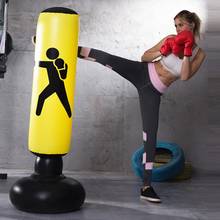 Bolsa de boxeo inflable Vertical de 1,6 m, saco de boxeo de PVC grueso, pilar de lucha, bolsa de boxeo, herramientas de Fitness 2024 - compra barato