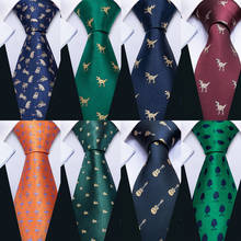 New Barry.Wang 19 Styles Men's Wedding Tie Dinosaur Pattern Mens Wedding Neckties 8.5cm Necktie Business Silk Ties For Men GR-20 2024 - buy cheap