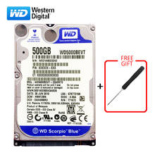 WD 500 Гб 2,5 "HDD SATA Внутренний жесткий диск 80 Гб 160 Гб 250 ГБ 320 ГБ 500 ГБ 3-6 5400-7200 об/мин синий Жесткий диск для ноутбука 2024 - купить недорого