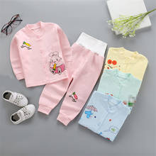 Autumn Kids Pajamas Sets Cotton Long Sleeved Tshirt+pant Cartoon Sleepwear Baby Pajamas Nightwear Clothing for 1-4T 2024 - buy cheap