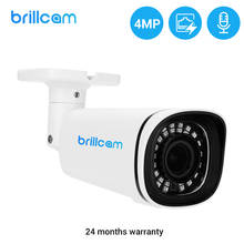 Brillcam-cámara IP tipo bala HD de 4MP, videocámara de casa con 5X, 2,7-13,5mm, Len, PoE, IP67, resistente a la intemperie, AI, micrófono incorporado 2024 - compra barato