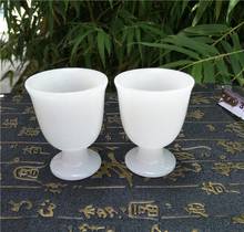 China Handmade Jade Carving Natural White Jade Wine Cup A Pair 2024 - buy cheap