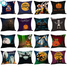 Halloween Pumpkin Decorative Cushion Cover Pillow Case Cotton Linen Throw Pillowcase Home Sofa Decorative Pillow Cover 45X45CM 2024 - buy cheap