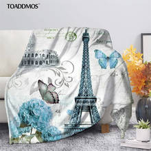 TOADDMOS Retro Eiffel-tower Design Warm Fleece Blanket on Bed Sofa Bedding Single Fall Blanket Dreamlike Gift Winter Bed Sheets 2024 - buy cheap