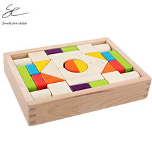 NEW 30 Pieces / Set of Small Wooden Blocks Color Sorting Wooden Structure Rainbow Wood Children's Game Gift for Children 2024 - buy cheap