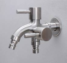 Creative Stainless Steel Wall-in Faucet 1 in 2 out Multifunctional Water Tap 304 Steel Bathroom & Kitchen Bibcocks 2024 - buy cheap
