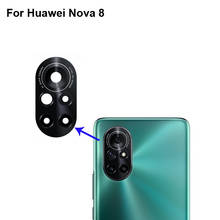 Комплект из 2 предметов высокого качества для Huawei Nova 8 заднее стекло объектива камеры заднего вида испытаний хорошо подходит для Huawei Nova8 запасные части 2024 - купить недорого