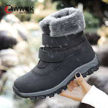 WWKK/Новинка 2019 года; женские ботинки на платформе; зимняя обувь на толстой плюшевой нескользящей подошве; водонепроницаемые теплые зимние ботинки для женщин; Botas Mujer 2024 - купить недорого