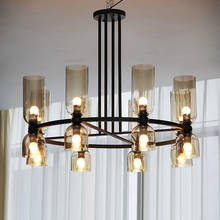 Nordic decoração restaurante loft lustres de vidro americano luxo teto pendurado lâmpada da cozinha luminárias iluminação lustre interior 2024 - compre barato