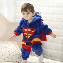 Blue Superhero Halloween Baby Romper Toddler Spring Cotton Flannel Baby Jumpsuit Baby Clothes New born to 24 Months RL7 2024 - buy cheap