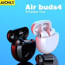 Airbuds 4 fones de ouvido sem fio bluetooth com controle de toque fone de ouvido estéreo sem fio com caixa de carregamento fones de ouvido tws de entrega rápida 2024 - compre barato