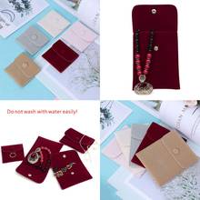 10Styles Jewelry Bag Storage Portable Soft Lint Velvet Flannel Bracelet Necklace Gift Bag 2024 - buy cheap