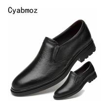Cyabmoz-zapatos de piel auténtica para hombre, calzado Formal con estampado de peces huecos, para fiesta, negocios, oficina, boda 2024 - compra barato