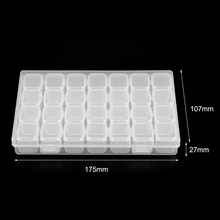 28 Slots Clear Plastic Empty Nail Art Decoration Storage Case Box Nail Glitter Rhinestone Beads Accessories Container Nail Tool 2024 - buy cheap
