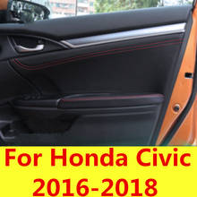 Painel de apoio de braços de porta interna, capa de couro com tudo incluído para honda civic 2006-2011 10th gen sedan 2024 - compre barato