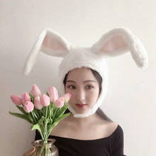 Girls Rabbit Headband Plush Bunny Ears Hood White Rabbit Hat Cap Headdress for Women Teens Photographic Selfie Cosplay Props 2024 - buy cheap