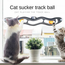 Pet Cat Toys Sucker Track With Balls Tunnel Ball toy Tracks toy Pet Intelligence Cat Toy Interactive Track Ball Toys For Cats 2024 - buy cheap