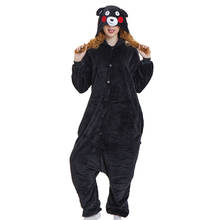 Kigurumi kumamon urso pijamas adultos animais onesies inverno pijamas de flanela dos homens das mulheres trajes cosplay 2024 - compre barato