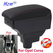 For Opel Corsa D Armrest box For Opel Corsa Car armrest interior storage box Retrofit parts accessories USB LED lights 2024 - buy cheap