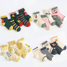 Autumn Winter Cotton Kids Socks 5 Pairs/set Combed Cotton Casual Sport Style For Girls Boys Warm Mid Socks Children Clothing 2024 - buy cheap