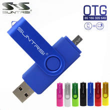 Suntrsi OTG usb 2.0 pen drive Metal usb flash drive 128gb 64gb  for smart phone /Tablet/PC High Speed  usb stick free shipping 2024 - buy cheap