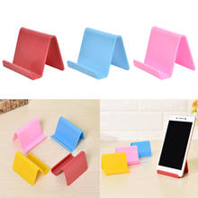 Plastic Phone Holder Fixed Holder Candy Color Kitchen Organizer Mini Portable Business Card Holder Mobile Phone Stand Household 2024 - buy cheap