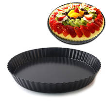 5 pcs Non-Stick Tart Quiche Flan Pan Molds Pie Pizza Cake Round Mould Removable Loose Bottom Fluted Pizza Pan Bakeware 8.8 Inch 2024 - buy cheap