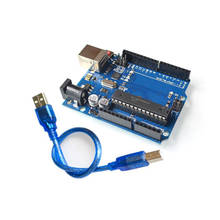 Caja oficial UNO R3 de alta calidad, Chip ATMEGA16U2 + MEGA328P para placa de desarrollo Arduino UNO R3 + CABLE USB 2024 - compra barato