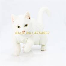 anime white cat moveable tabby cat short leg cute action figure pvc collection model 10cm Toy 2024 - buy cheap