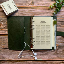 Caderno de couro sintético macio, diário a5 a6 retrô com folhas soltas, agenda 2021 planejador, bloco de notas, escola, escritório, livro de plano diário 2024 - compre barato