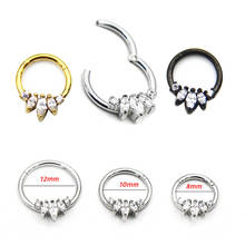 1PC 8/10/12mm Daith Snug Rook Tragus Ring Ear Piercing Jewelry Cz Nose Hoop Helix Cartilage Earring 2024 - buy cheap