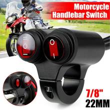 Universal Motorcycle Handlebar Flameout Switch 7/8'' 22mm Motorcycle Handlebar Headlight Fog Spot Light Dual On Off Switch 12V 2024 - buy cheap