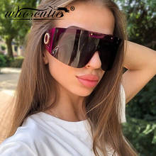 WHO CUTIE-gafas de sol futuristas para mujer, lentes de sol a la moda de gran tamaño, a prueba de viento, montura ancha, geniales, UV400 S253 2024 - compra barato