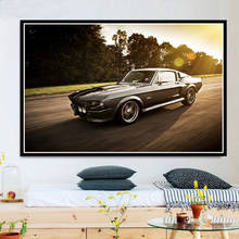 Ford Mustang GT500 Eleanor 1967 Retro Muscle Car Race Poster And Prints Wall Art Canvas Wall Pictures Home Decor quadro cuadros 2024 - buy cheap