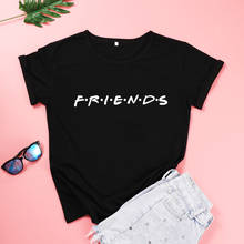 Friends Fashion Korean Letter Women T-shirt Cotton Plus Size Female Clothing O Neck Shirt  Streetwear Short Sleeve Girl Top Tees 2024 - buy cheap