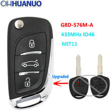 Upgraded Flip Remote Car Key Fob 433MHz ID46 for Mitsubishi Outlander 2006 - 2015 FCC ID: OUCG8D-576M-A With Uncut MIT11 Blade 2024 - buy cheap