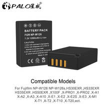 PALO NP-W126 NP W126 NPW126 батареи + двойное зарядное устройство с ЖК-экраном для Fujifilm Fuji X-Pro1 XPro1 X-T1 XT1, HS30EXR HS33EXR X PRO1 2024 - купить недорого