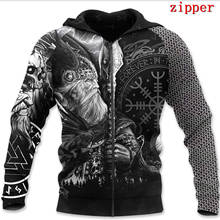 Viking Tattoo 3D Hoodies Printed Harajuku Coat Jacket Men For Women Fashion Zipper hoodies Drop Shipping 03 2024 - buy cheap