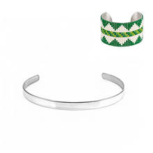 Doreenbeads 304 pulseiras de aço inoxidável, pulseiras arco de prata polido 16cm de comprimento para pulseiras diy, 2 peças 2024 - compre barato