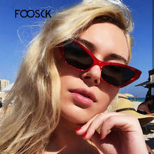 FOOSCK-gafas de sol de estilo ojo de gato para mujer, lentes de sol femeninos a la moda, de marca de diseñador 2024 - compra barato