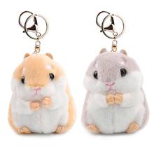 Cute Plush Hamster Pendant Key Chain Clasp Key Ring Keyring Handbag Car Decor 2024 - buy cheap