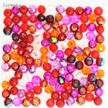 Isywaka Red Multicolor 3*4mm 145pcs Rondelle Austria faceted Crystal Glass Beads Loose Spacer Round Beads for Jewelry Making 2024 - buy cheap